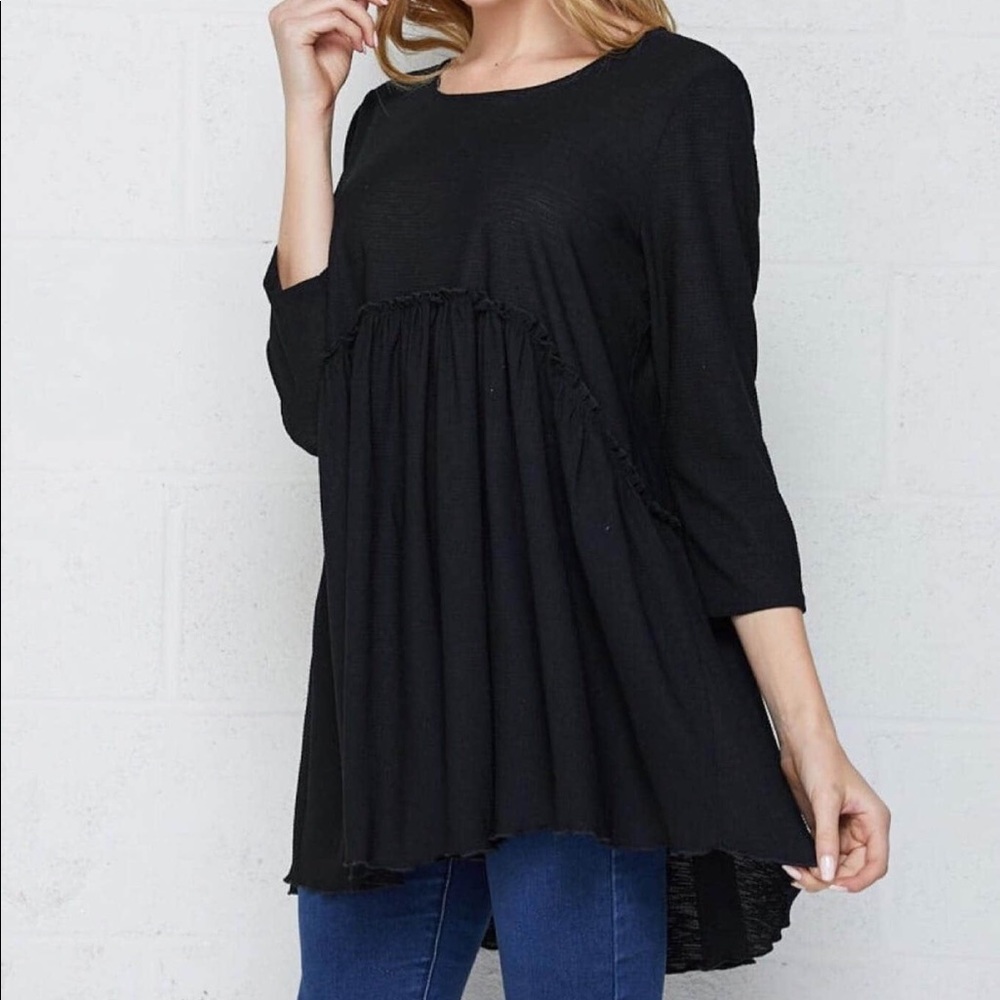 Black 3/4 Sleeve Top